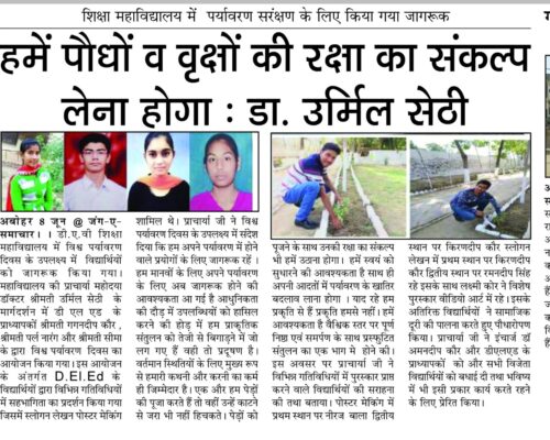 Awareness for Environment Protection